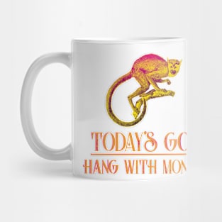 Today's Goal Hang with Monkeys vintage animal design Mug